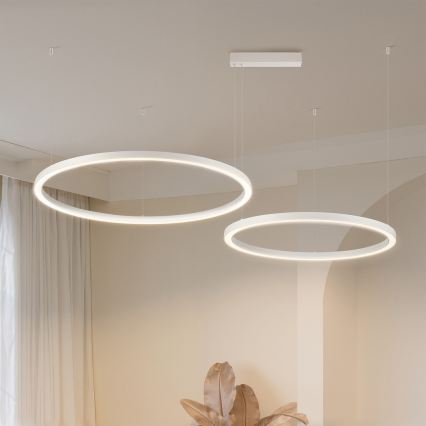 Brilagi - LED stmievateľný luster na lane PORTOFINO LED/98W/230V 3000-6000K biela + diaľkové ovládanie