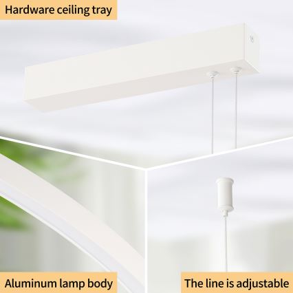Brilagi - LED stmievateľný luster na lane PORTOFINO LED/98W/230V 3000-6000K biela + diaľkové ovládanie