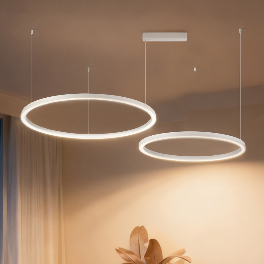 Brilagi - LED stmievateľný luster na lanku PORTOFINO LED/98W/230V 3000-6000K biela + diaľkové ovládanie
