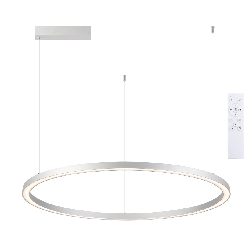 Brilagi - LED stmievateľný luster na lanku PORTOFINO LED/98W/230V 3000-6000K strieborný + diaľkové ovládanie