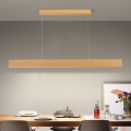 Brilagi - LED stmievateľný luster na lanku SLIMLINE LED/40W/230V 3000-6000K dubový dekor + diaľkové ovládanie