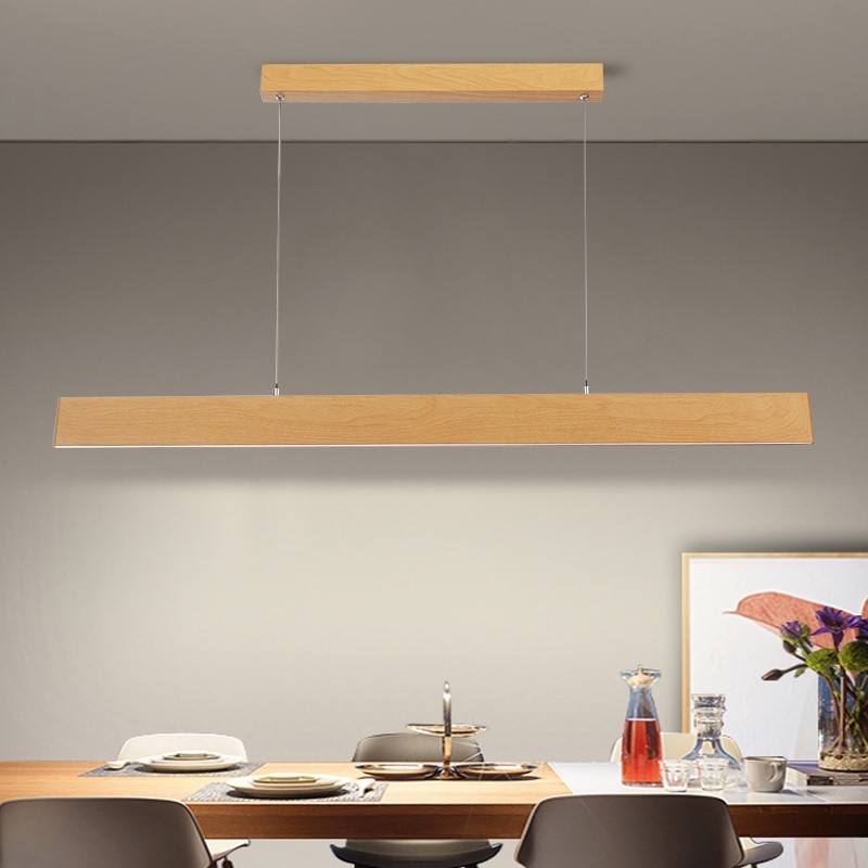 Brilagi - LED stmievateľný luster na lanku SLIMLINE LED/40W/230V 3000-6000K dubový dekor + diaľkové ovládanie