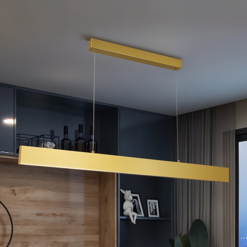 Brilagi - LED Stmievateľný luster na lanku SLIMLINE LED/40W/230V 3000-6000K zlatá + diaľkové ovládanie