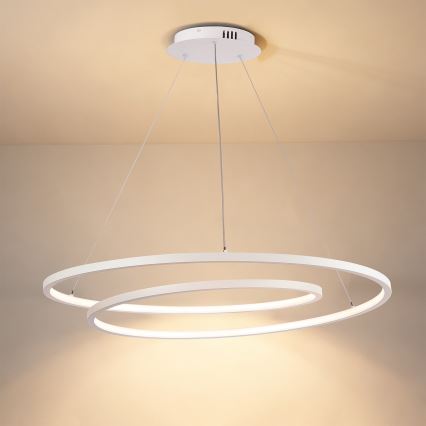 Brilagi - Stmievateľný LED luster na lanku TWISTER LED/105W/230V 3000-6000K priemer 100 cm biela + diaľkové ovládanie