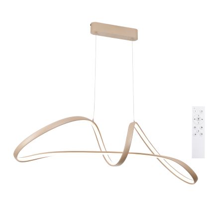 Brilagi - LED stmievateľný luster na lanku TWISTER LED/60W/230V 3000-6000K béžová + diaľkové ovládanie