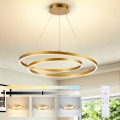 BRILAGI - LED Stmievateľný luster na lanku TWISTER LED/75W/230V 3000-6000K pr. 70 cm zlatá + diaľkové ovládanie