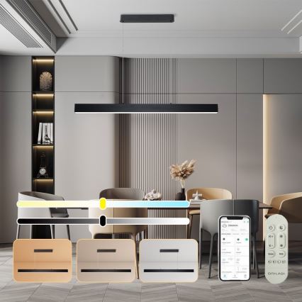 Brilagi - LED Stmievateľný luster na lanku SLEEKLINE SMART LED/40W/230V 3000-6000K Wi-Fi Tuya čierna + diaľkové ovládanie