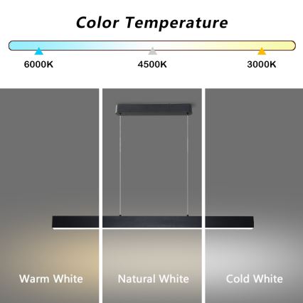Brilagi - LED Stmievateľný luster na lanku SLEEKLINE SMART LED/40W/230V 3000-6000K Wi-Fi Tuya čierna + diaľkové ovládanie
