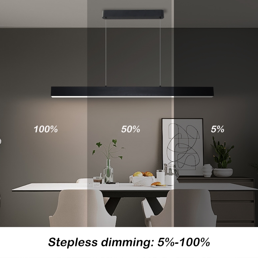 Brilagi - LED Stmievateľný luster na lanku SLEEKLINE SMART LED/40W/230V 3000-6000K Wi-Fi Tuya čierna + diaľkové ovládanie