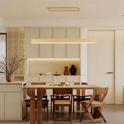 Brilagi - stmievateľný LED luster SLEEKLINE SMART LED/40W/230V Wi-Fi Tuya dubový dekor + diaľkové ovládanie