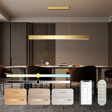 Brilagi - LED Stmievateľný luster na lanku SLEEKLINE SMART LED/40W/230V 3000-6000K Wi-Fi Tuya zlatá + diaľkové ovládanie