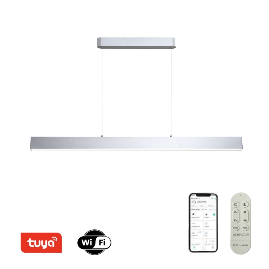 Brilagi - LED stmievateľný luster na lane SLEEKLINE SMART LED/40W/230V 3000-6000K Wi-Fi Tuya strieborná + diaľkové ovládanie