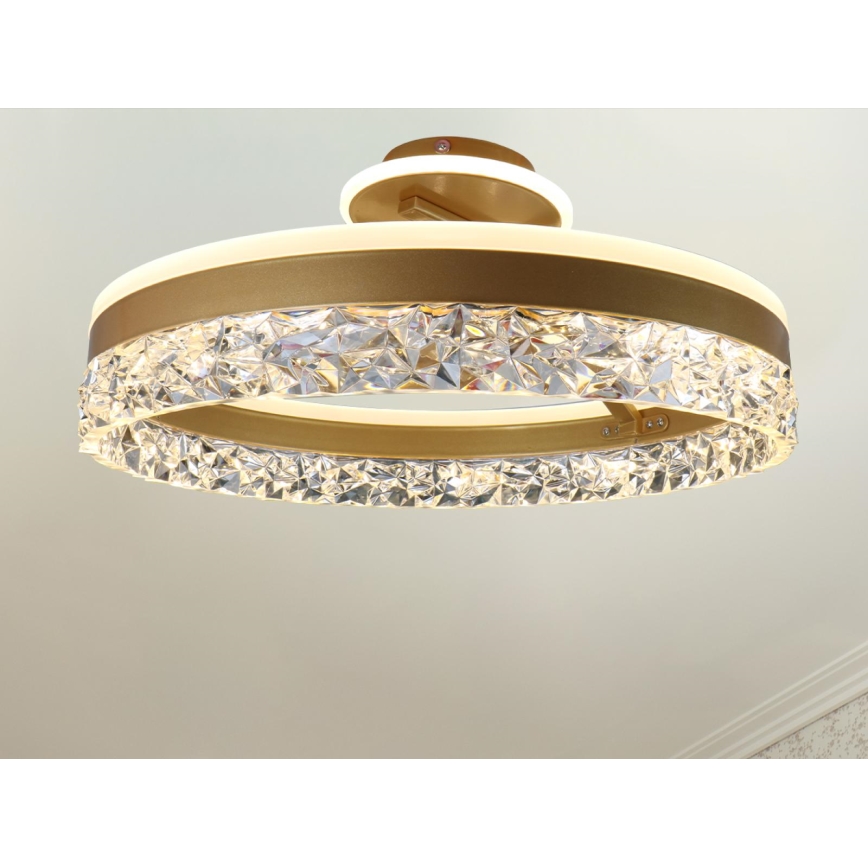 Brilagi - LED Stmievateľný prisadený luster LED/86W/230V 3000-6500K zlatá + diaľkové ovládanie