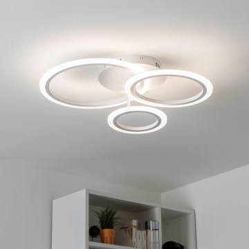 Brilagi - LED Stmievateľný prisadený luster ORBITS LED/40W/230V 3000-6500K biela + diaľkové ovládanie
