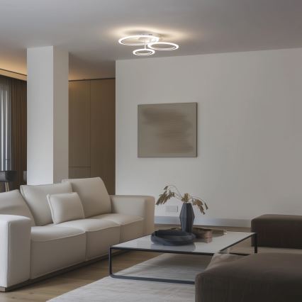 Brilagi - LED Stmievateľný prisadený luster ORBITS LED/40W/230V 3000-6500K biela + diaľkové ovládanie