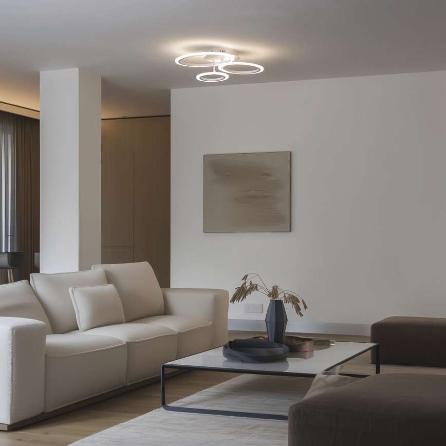 Brilagi - LED Stmievateľný prisadený luster ORBITS LED/40W/230V 3000-6500K biela + diaľkové ovládanie