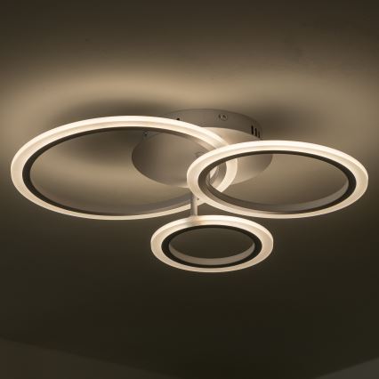 Brilagi - LED Stmievateľný prisadený luster ORBITS LED/40W/230V 3000-6500K biela + diaľkové ovládanie