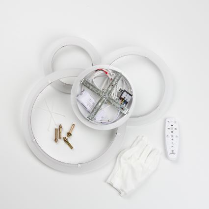Brilagi - LED Stmievateľný prisadený luster ORBITS LED/40W/230V 3000-6500K biela + diaľkové ovládanie