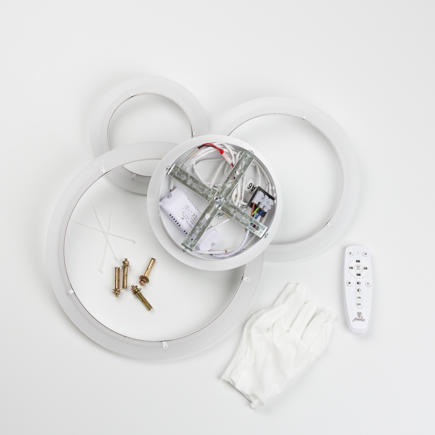 Brilagi - LED Stmievateľný prisadený luster ORBITS LED/40W/230V 3000-6500K biela + diaľkové ovládanie