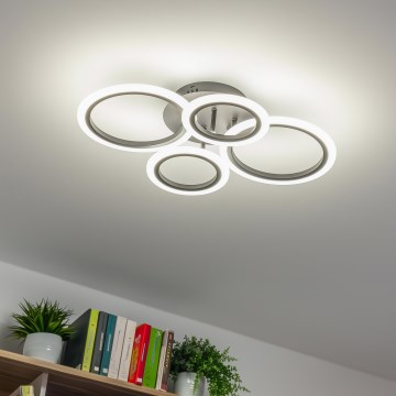 Brilagi - LED Stmievateľný prisadený luster ORBITS LED/50W/230V 3000-6500K antracit + diaľkové ovládanie