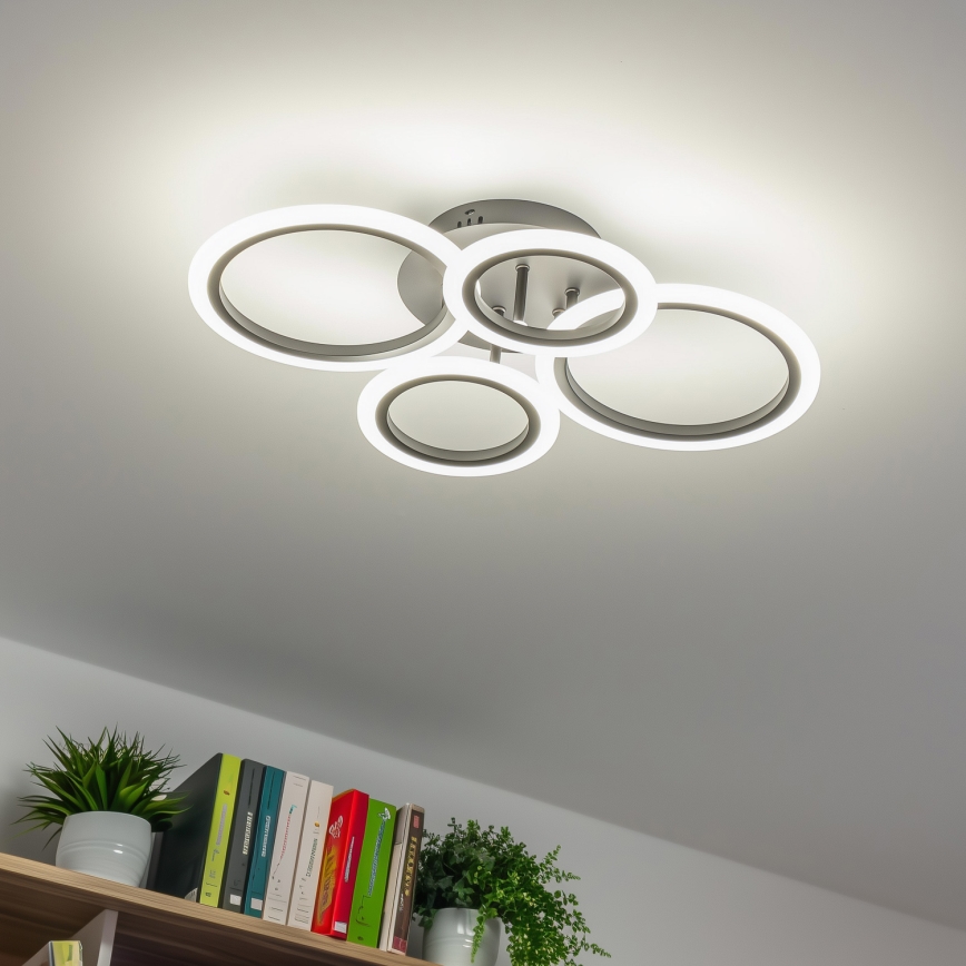 Brilagi - LED Stmievateľný prisadený luster ORBITS LED/50W/230V 3000-6500K antracit + diaľkové ovládanie