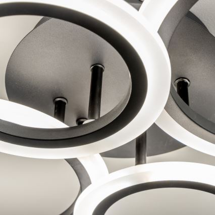 Brilagi - LED Stmievateľný prisadený luster ORBITS LED/50W/230V 3000-6500K antracit + diaľkové ovládanie
