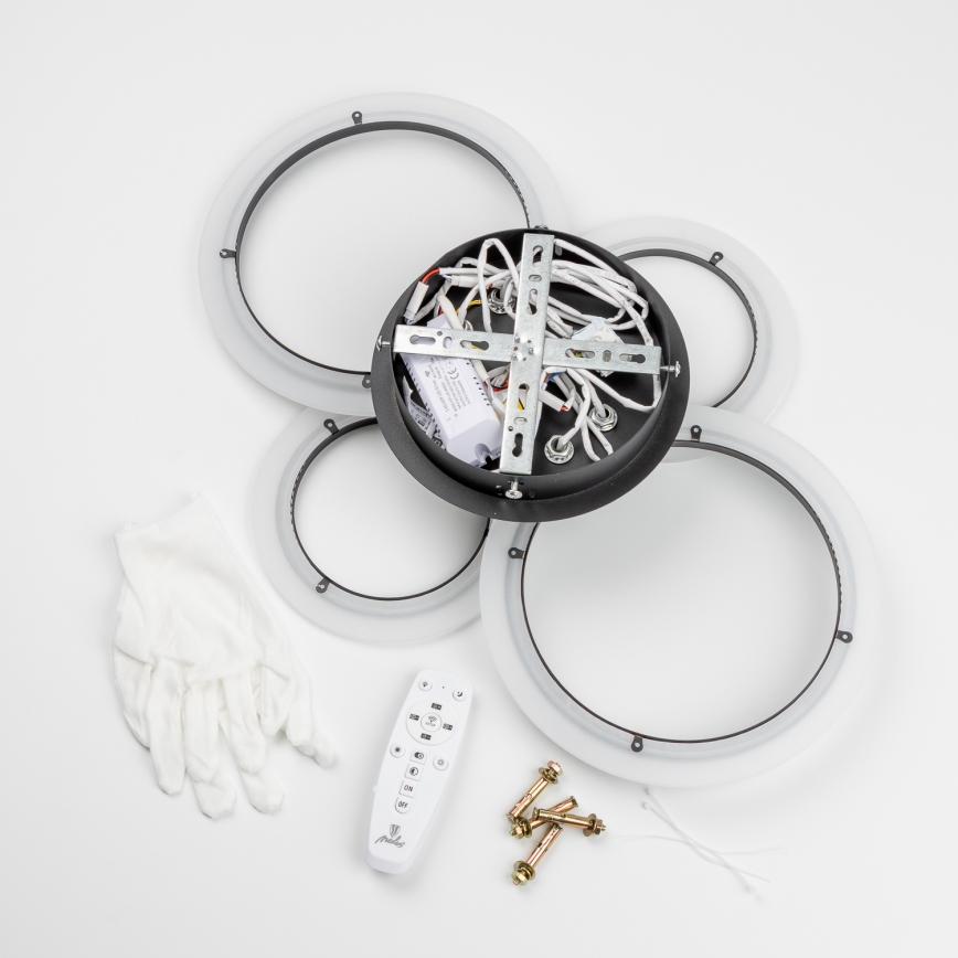 Brilagi - LED Stmievateľný prisadený luster ORBITS LED/50W/230V 3000-6500K antracit + diaľkové ovládanie