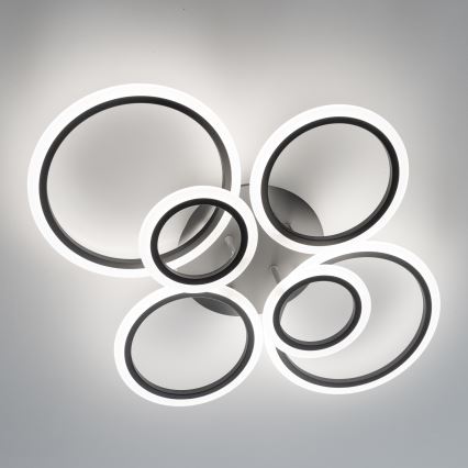 Brilagi - LED Stmievateľný prisadený luster ORBITS LED/85W/230V 3000-6500K antracit + diaľkové ovládanie
