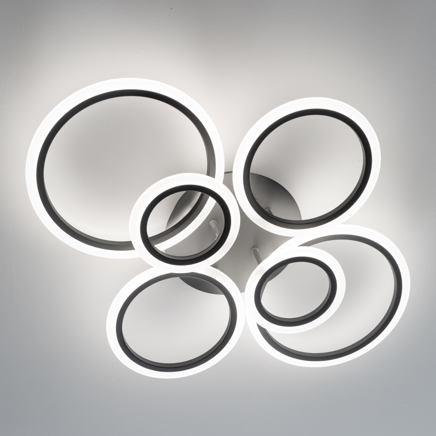 Brilagi - LED Stmievateľný prisadený luster ORBITS LED/85W/230V 3000-6500K antracit + diaľkové ovládanie