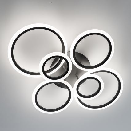 Brilagi - LED Stmievateľný prisadený luster ORBITS LED/85W/230V 3000-6500K čierna + diaľkové ovládanie