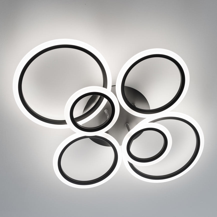 Brilagi - LED Stmievateľný prisadený luster ORBITS LED/85W/230V 3000-6500K čierna + diaľkové ovládanie