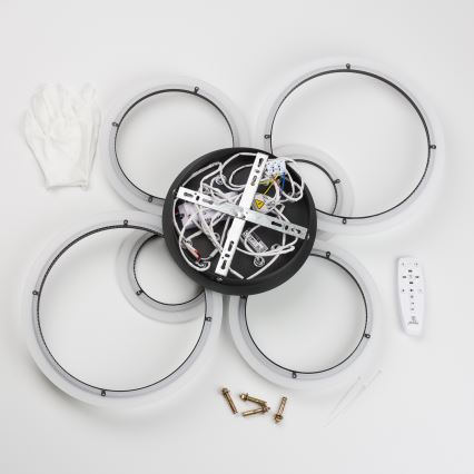 Brilagi - LED Stmievateľný prisadený luster ORBITS LED/85W/230V 3000-6500K čierna + diaľkové ovládanie