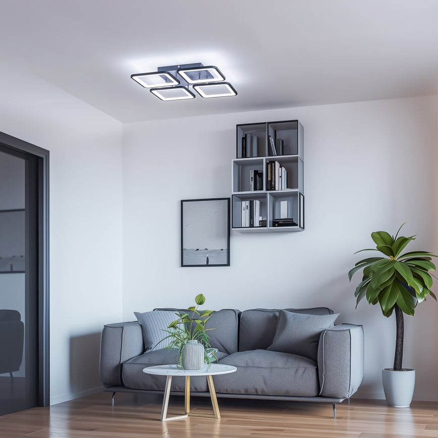 Brilagi - LED Stmievateľný prisadený luster SQUARED LED/85W/230V 3000-6500K + diaľkové ovládanie