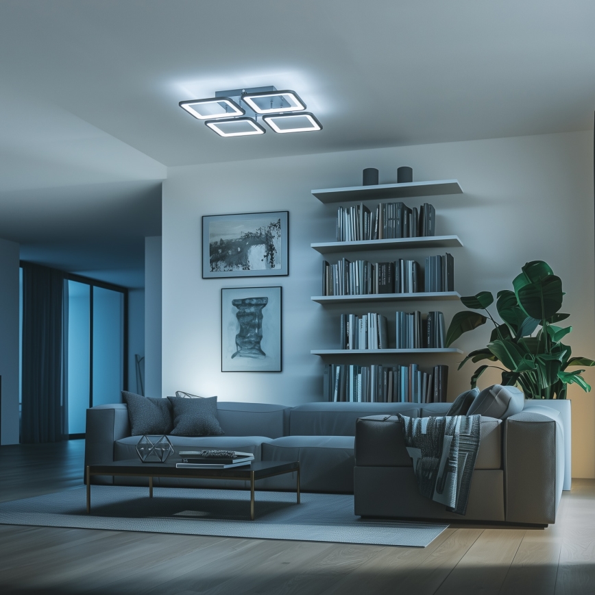 Brilagi - LED Stmievateľný prisadený luster SQUARED LED/85W/230V 3000-6500K + diaľkové ovládanie