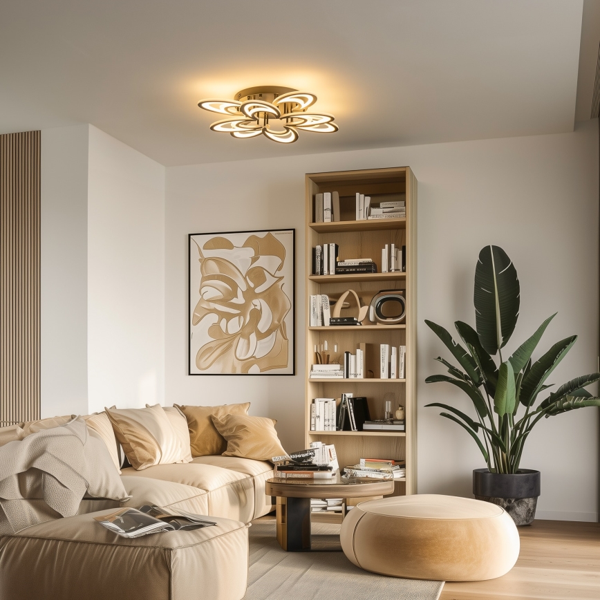 Brilagi - LED Stmievateľný prisadený luster TWIST LED/125W/230V 3000-6500K + diaľkové ovládanie