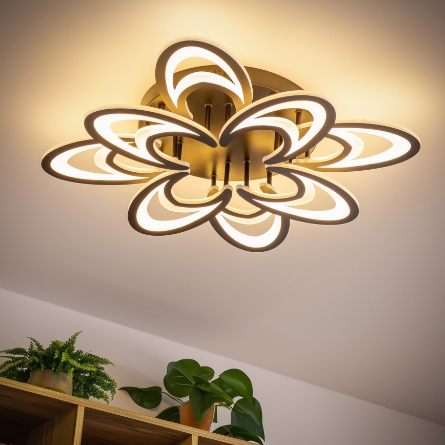 Brilagi - LED Stmievateľný prisadený luster TWIST LED/125W/230V 3000-6500K + diaľkové ovládanie