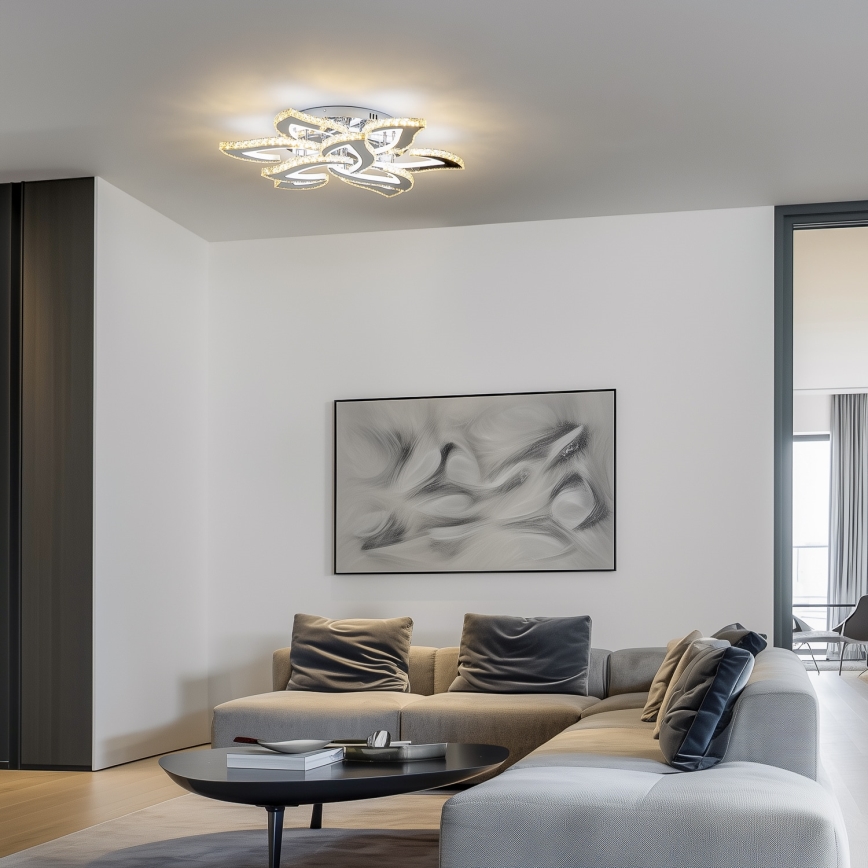 Brilagi - LED Stmievateľný prisadený luster TWIST LED/180W/230V 3000-6500K + diaľkové ovládanie