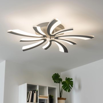 Brilagi - LED Stmievateľný prisadený luster TWIST LED/55W/230V 3000-6500K antracit + diaľkové ovládanie