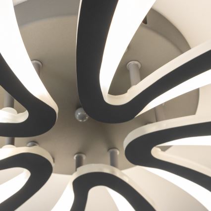 Brilagi - LED Stmievateľný prisadený luster TWIST LED/55W/230V 3000-6500K antracit + diaľkové ovládanie