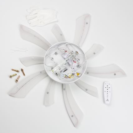 Brilagi - LED Stmievateľný prisadený luster TWIST LED/55W/230V 3000-6500K biela + diaľkové ovládanie