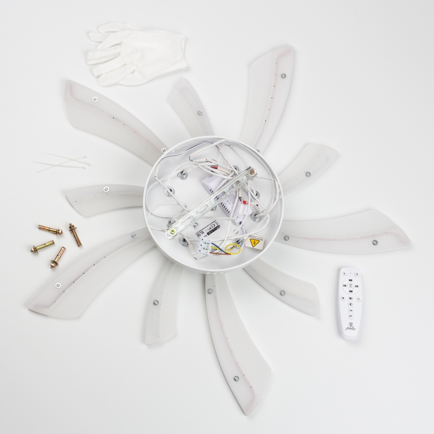 Brilagi - LED Stmievateľný prisadený luster TWIST LED/55W/230V 3000-6500K biela + diaľkové ovládanie