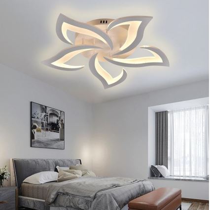 Brilagi - LED Stmievateľný prisadený luster TWIST LED/55W/230V 3000-6500K biela + diaľkové ovládanie