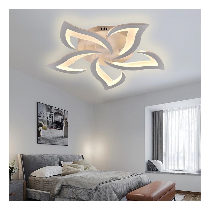 Brilagi - LED Stmievateľný prisadený luster TWIST LED/55W/230V 3000-6500K biela + diaľkové ovládanie