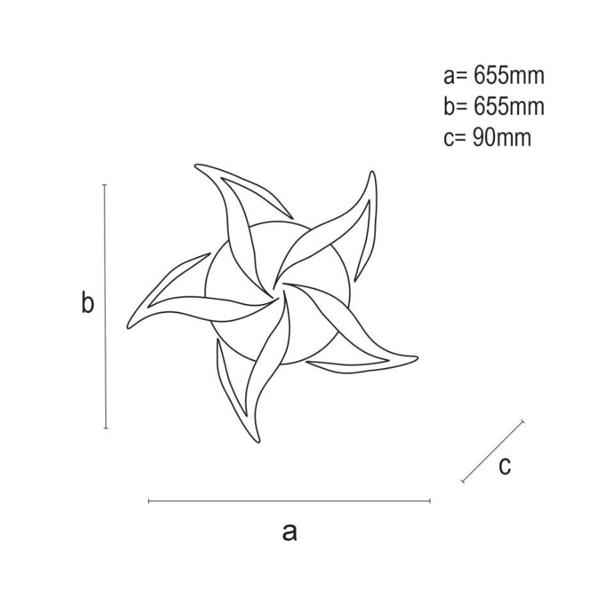 Brilagi - LED Stmievateľný prisadený luster TWIST LED/55W/230V 3000-6500K biela + diaľkové ovládanie