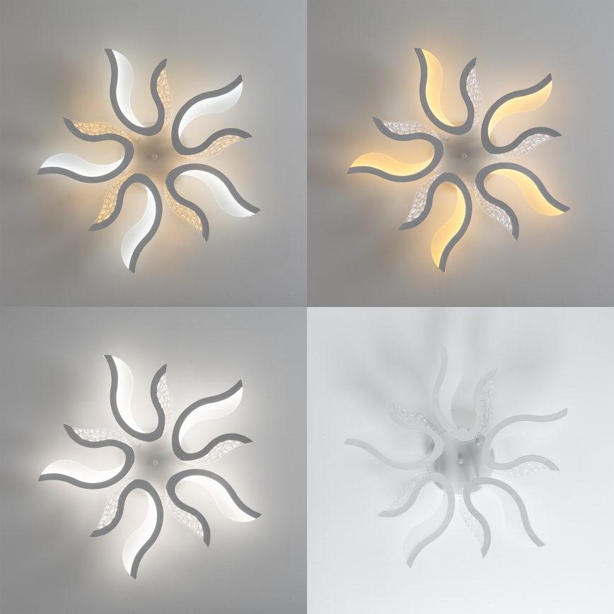 Brilagi - LED Stmievateľný prisadený luster TWIST LED/65W/230V 3000-6500K biela + diaľkové ovládanie