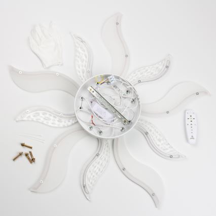 Brilagi - LED Stmievateľný prisadený luster TWIST LED/65W/230V 3000-6500K biela + diaľkové ovládanie