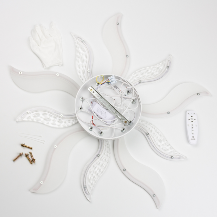 Brilagi - LED Stmievateľný prisadený luster TWIST LED/65W/230V 3000-6500K biela + diaľkové ovládanie