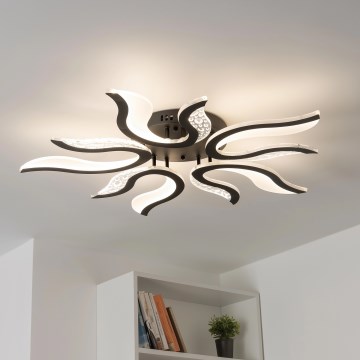 Brilagi - LED Stmievateľný prisadený luster TWIST LED/65W/230V 3000-6500K čierna + diaľkové ovládanie