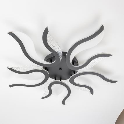 Brilagi - LED Stmievateľný prisadený luster TWIST LED/65W/230V 3000-6500K čierna + diaľkové ovládanie