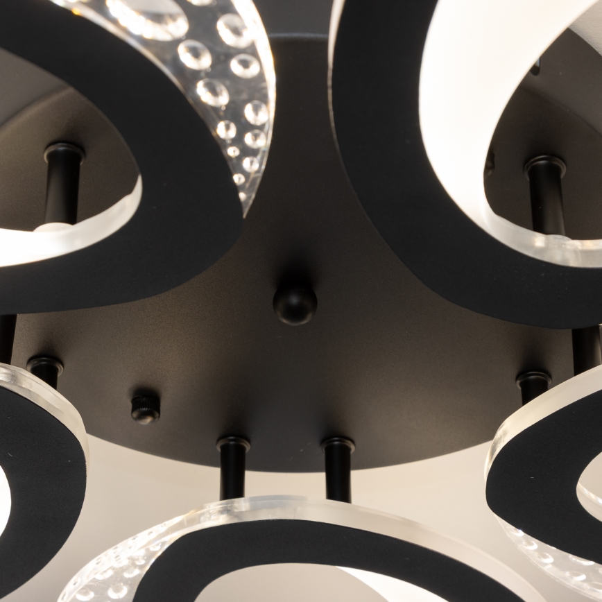 Brilagi - LED Stmievateľný prisadený luster TWIST LED/65W/230V 3000-6500K čierna + diaľkové ovládanie